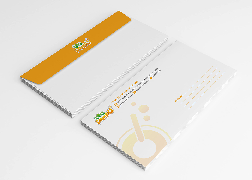 TEA PRESSO - Thiết kế logo và hệ thống nhận diện thương hiệu cửa hàng trà sữa TEA PRESSO